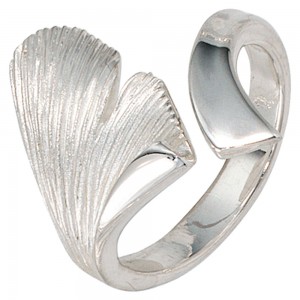 Ginkgo Ring aus Silber